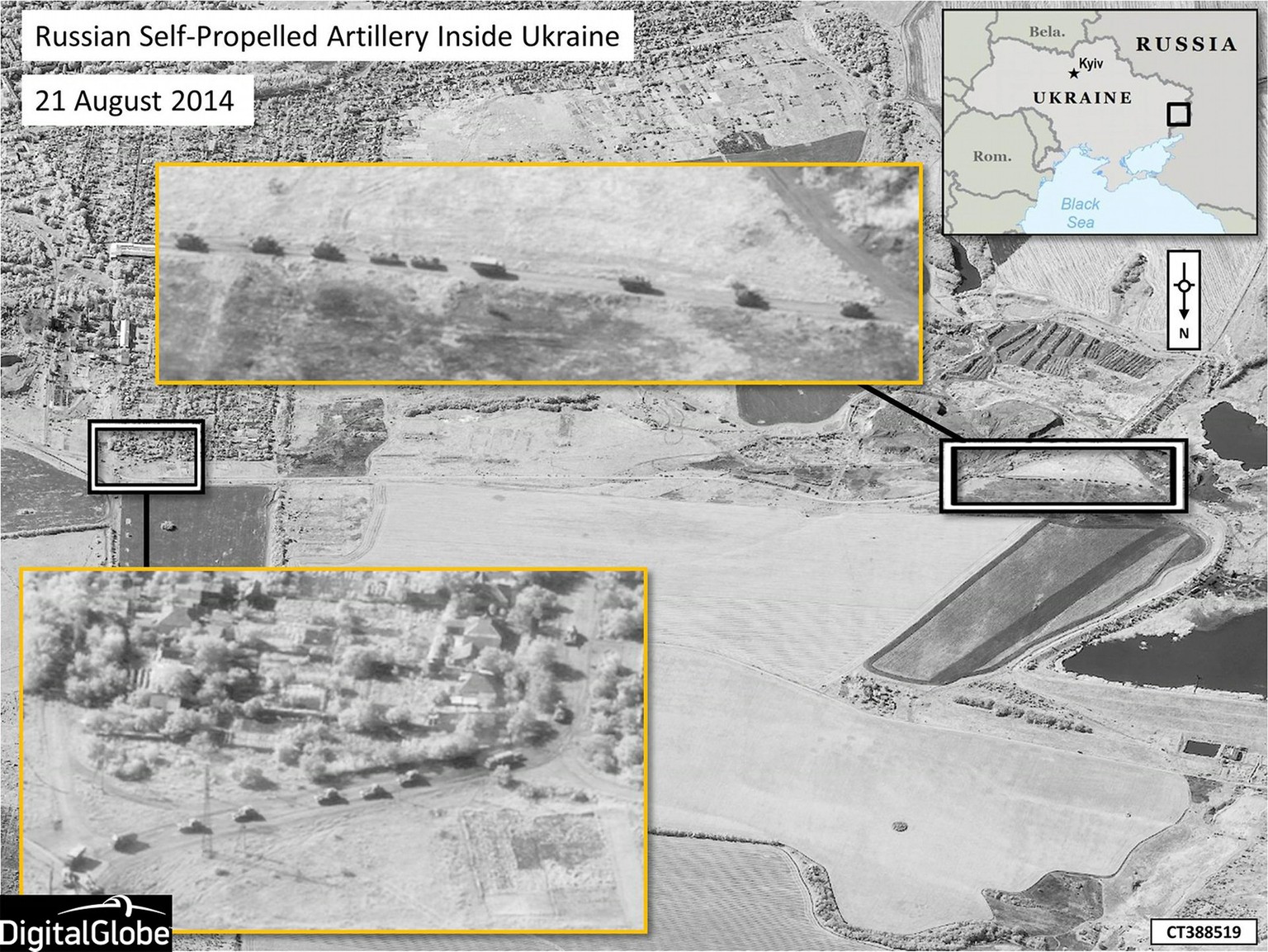 Satellitenbilder der NATO stützen die Theorie, dass russische Truppen in die Ukraine eingedrungen sind.