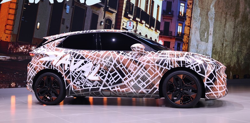 epa12359596 Cupra Raval is presented during the Volkswagen Group media preview in Munich, Germany, 07 September 2025. The International Motor Show Germany IAA Mobility 2025 takes place in Munich from  ...