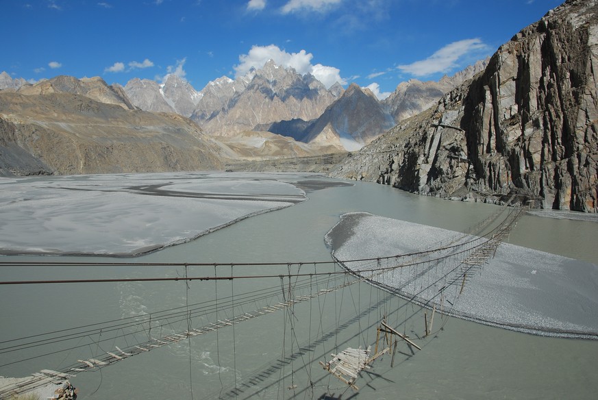 Hussaini-Brücke, Hunza-Tal, Pakistan