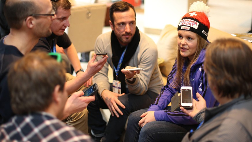 IMAGO / ANP

ALPINE SKIING - FIS Ski WC Vail/ Beaver Creek 2015 VAIL,COLORADO,USA,07.FEB.15 - ALPINE SKIING - FIS Alpine World Ski Championships, Swiss Ski team, ladies, press conference PK Pressekonf ...