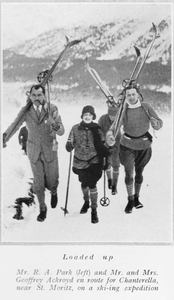 British High Society skiing at St Moritz, 1925 British High Society skiing at St Moritz, 1925 Date: 1925 PUBLICATIONxNOTxINxUKxFRAxBELxNEDxITAxDENxNORxSWExPOLxJPNxKORxTPE Copyright: CopyrightxcGeminix ...