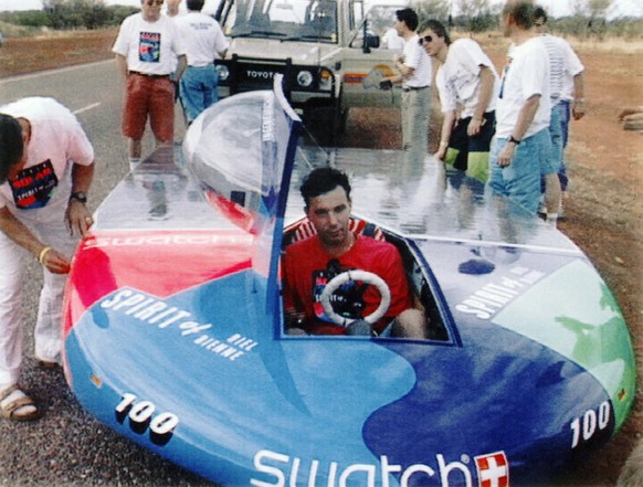 Die «Spirit of Biel II» der Ingenieurschule Biel gewann 1990 die «World Solar Challenge», ein Rennen für Solarfahrzeuge über eine Strecke von rund 3000 Kilometer quer durch Australien.