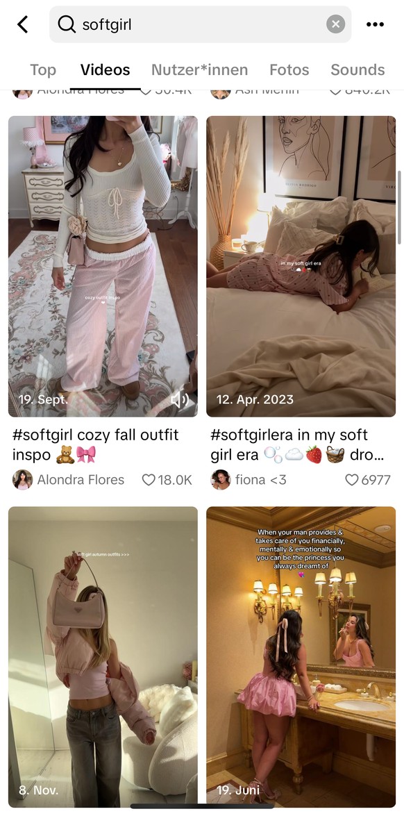 Einblick ins «Soft-Girl»-Universum auf TikTok.