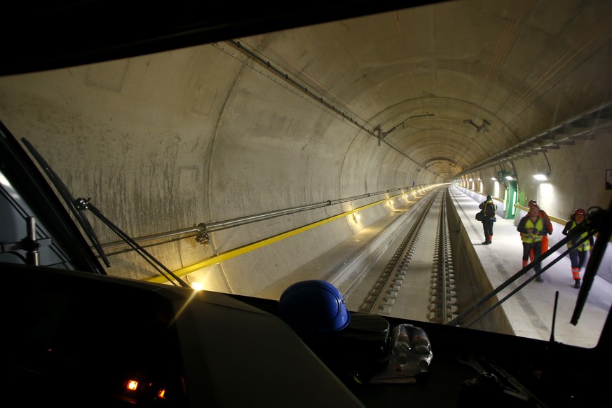 Mit 57 Kilometern der längste Eisenbahntunnel der Welt: Der&nbsp;Gotthard-Basistunnel geht Ende 2016 in Betrieb.