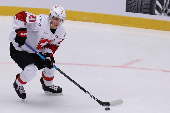 Tim Berni (SUI) in action during the 2020 IIHF World Junior Ice hockey, Eishockey Championships Group A match between Finland and Switzerland in Trinec, Czech Republic, on December 31, 2019. (CTKxPhot ...