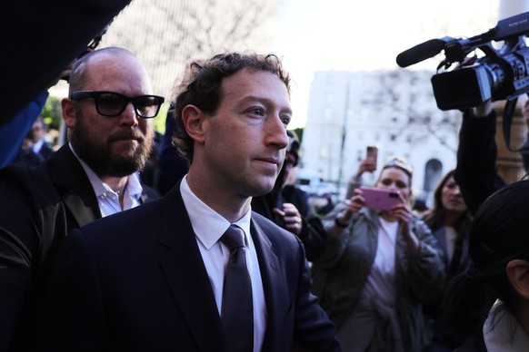 Meta CEO Mark Zuckerberg arrives for a landmark trial over whether social media platforms deliberately addict and harm children, Wednesday, Feb. 18, 2026, in Los Angeles. (AP Photo/Ryan Sun)
Mark Zuck ...