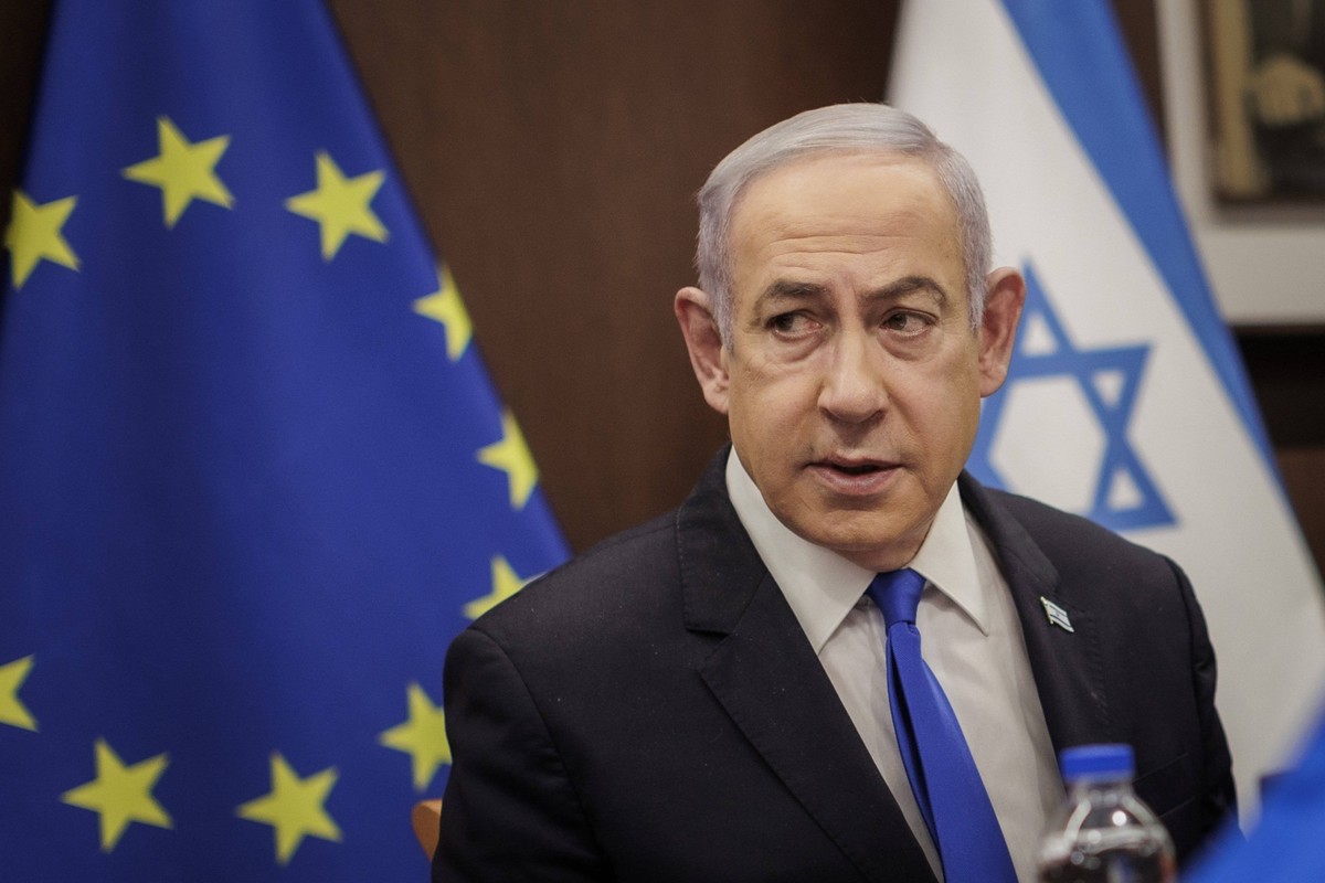 News Bilder des Tages Benjamin Netanjahu, Ministerpraesident des Staates Israel, aufgenommen im Rahmen eines Gespraechs mit Annalena Baerbock Buendnis 90/Die Gruenen nicht im Bild, Bundesaussenministe ...