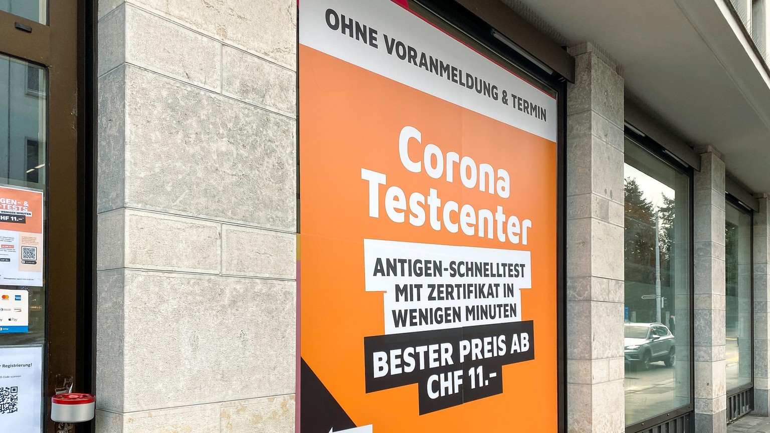 Corona-Testzentrum in Zürich