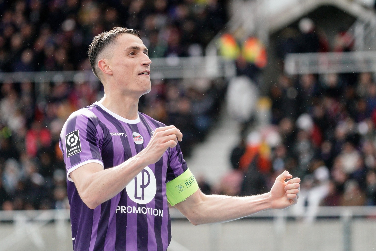 Clermont Foot 63 v Toulouse FC - Ligue 1 Uber Eats 2023/2024 08 Vincent SIERRO tfc during the Ligue 1 Uber Eats match between Clermont and Toulouse at Stade Gabriel Montpied on March 31, 2024 in Clerm ...