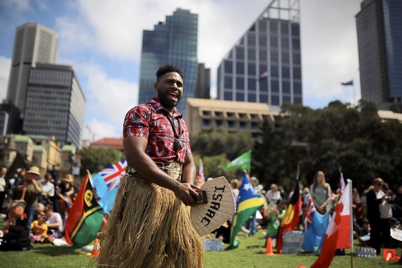 epa07854907 People participate in the Global Strike 4 Climate rally in Sydney, Australia, 20 September 2019. The Global Strike 4 Climate will take place in 110 towns and cities across Australia, with  ...