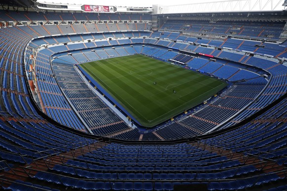 FILE - A general view of the Santiago Bernabeu stadium in Madrid, Spain, Friday, Nov. 30, 2018. Spain is a strong contender to be the next international host of a regular-season NFL game and it could  ...