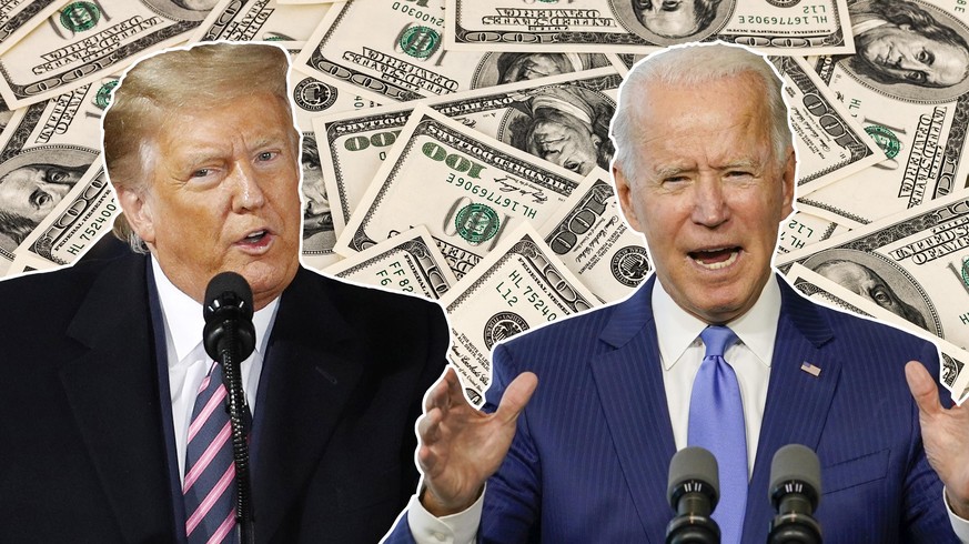 Kämpfen auch ums Geld: Donald Trump und Joe Biden