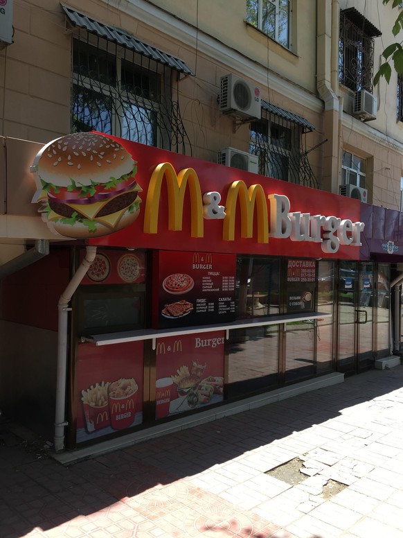 False: funny imitation of McDonalds