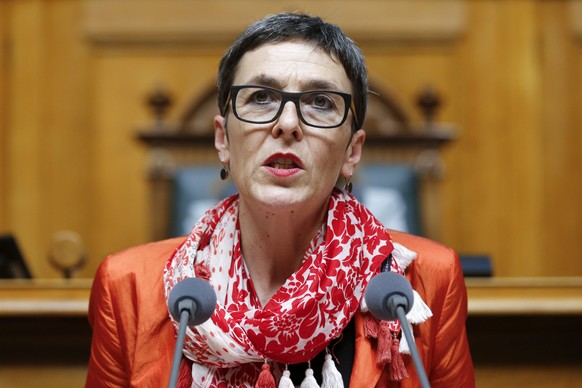 Barbara Gysi, SP-SG, spricht waehrend der Debatte um die Altersvorsorge 2020, waehrend der Herbstsession der Eidgenoessischen Raete, am Mittwoch, 28. September 2016, in Bern. (KEYSTONE/Peter Klaunzer)