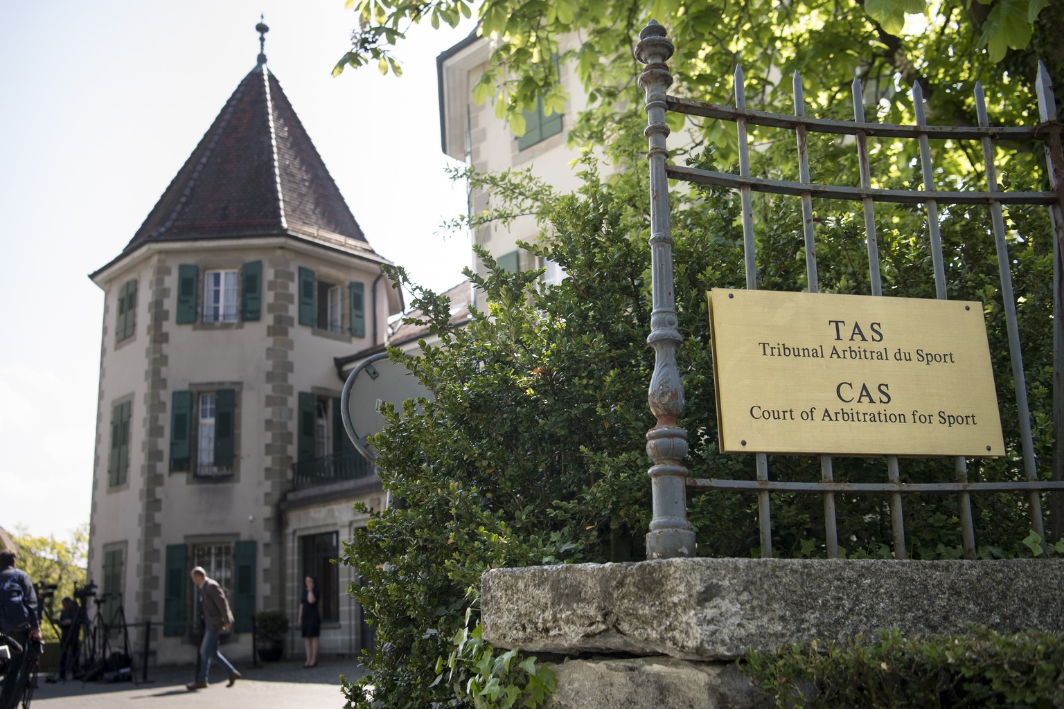 epa07539581 A general view of the Court of Arbitration for Sport (CAS) headquarters before the release of the decision in the case of South Africa&#039;s runner Caster Semenya, in Lausanne, Switzerlan ...