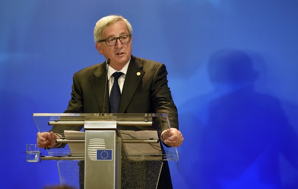 Juncker zeigte sich zufrieden mit dem Gipfel in Brüssel.<br data-editable="remove">