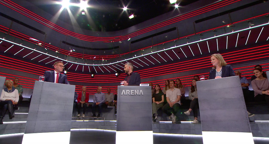 SRF «Arena» zur Individualbesteuerung Pirmin Bischof, Christa Markwalder