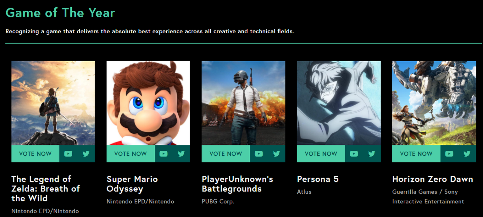 Diese Spiele sind für die Game Awards 2017 nominiert - Wird Super Mario  Odyssey das Spiel des Jahres?