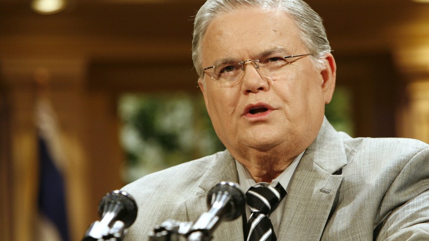 The Rev. John Hagee speaks during a news conference held at the Cornerstone Church in San Antonio on Friday, May 23, 2008. The Texas pastor and televangelist says his life's work has been &quot;mischa ...