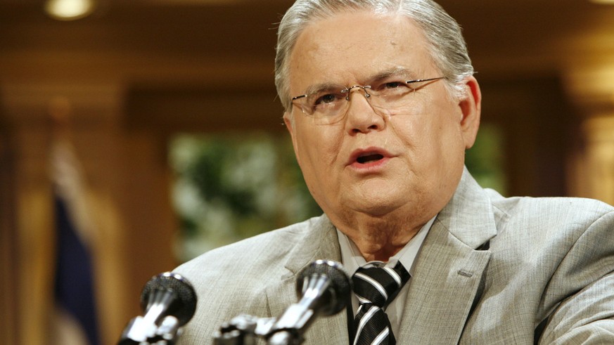 The Rev. John Hagee speaks during a news conference held at the Cornerstone Church in San Antonio on Friday, May 23, 2008. The Texas pastor and televangelist says his life&#039;s work has been &quot;m ...