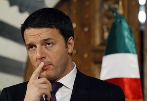 Premier Matteo Renzi nachdenklich.