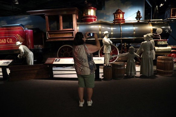 People visit the Museum of American History, a day after the Salute to America Independence Day celebration honoring the nation's 250th anniversary on the National Mall, in Washington, Sunday, Ju ...