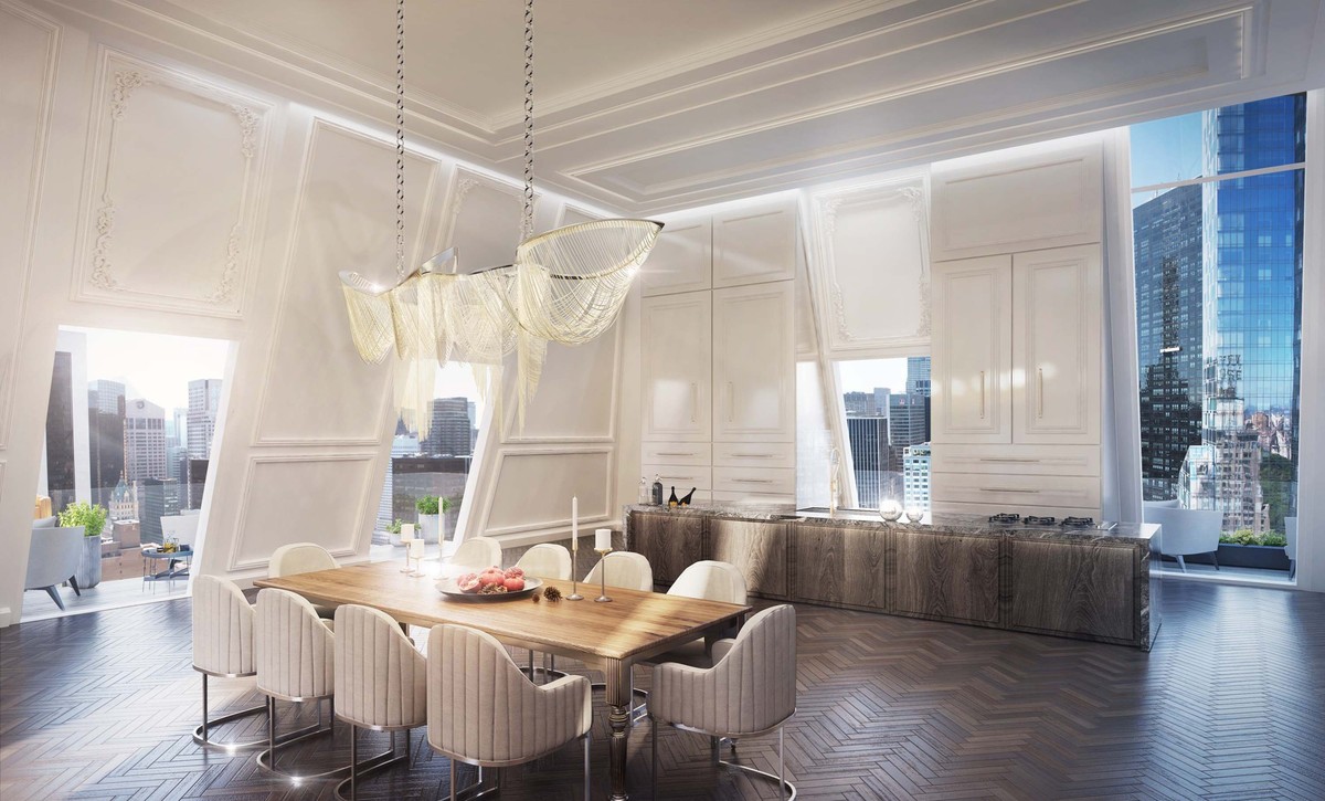 Sous la célèbre toiture de cuivre, les architectes projettent un vaste espace de vie bordé de parois vitrées.