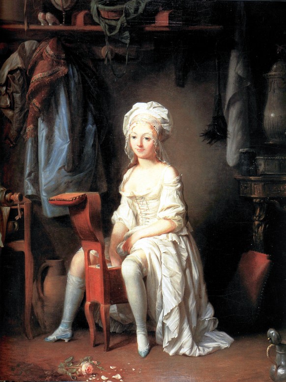 «Die intime Toilette oder die gestreifte Rose», Gemälde von Louis-Léopold Boilly (1761–1845).
