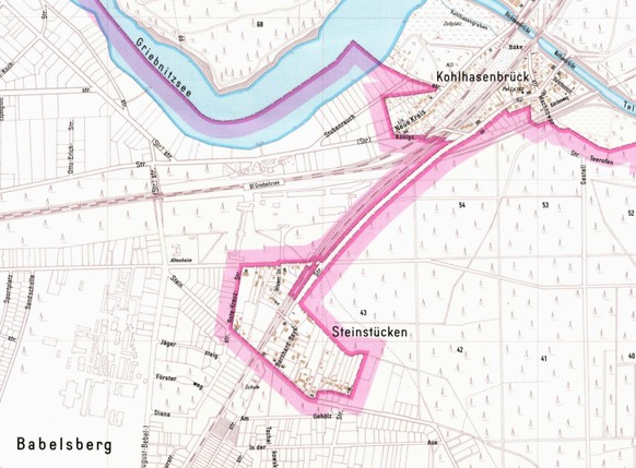 Karte von Steinstücken 1972