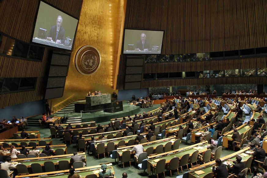 Die UNO-Generalversammlung, das Parlament der Menschheit, sollte mehr Kompetenzen erhalten. 2010-2011 war Ex-Bundesrat Joseph Deiss (Monitore) der Präsident der UNO-Generalversammlung.
