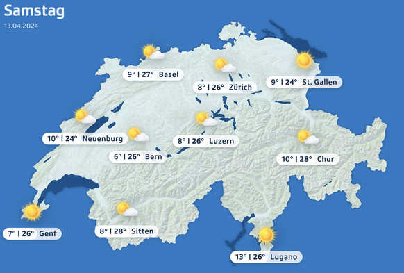 Prognose für Samstag.