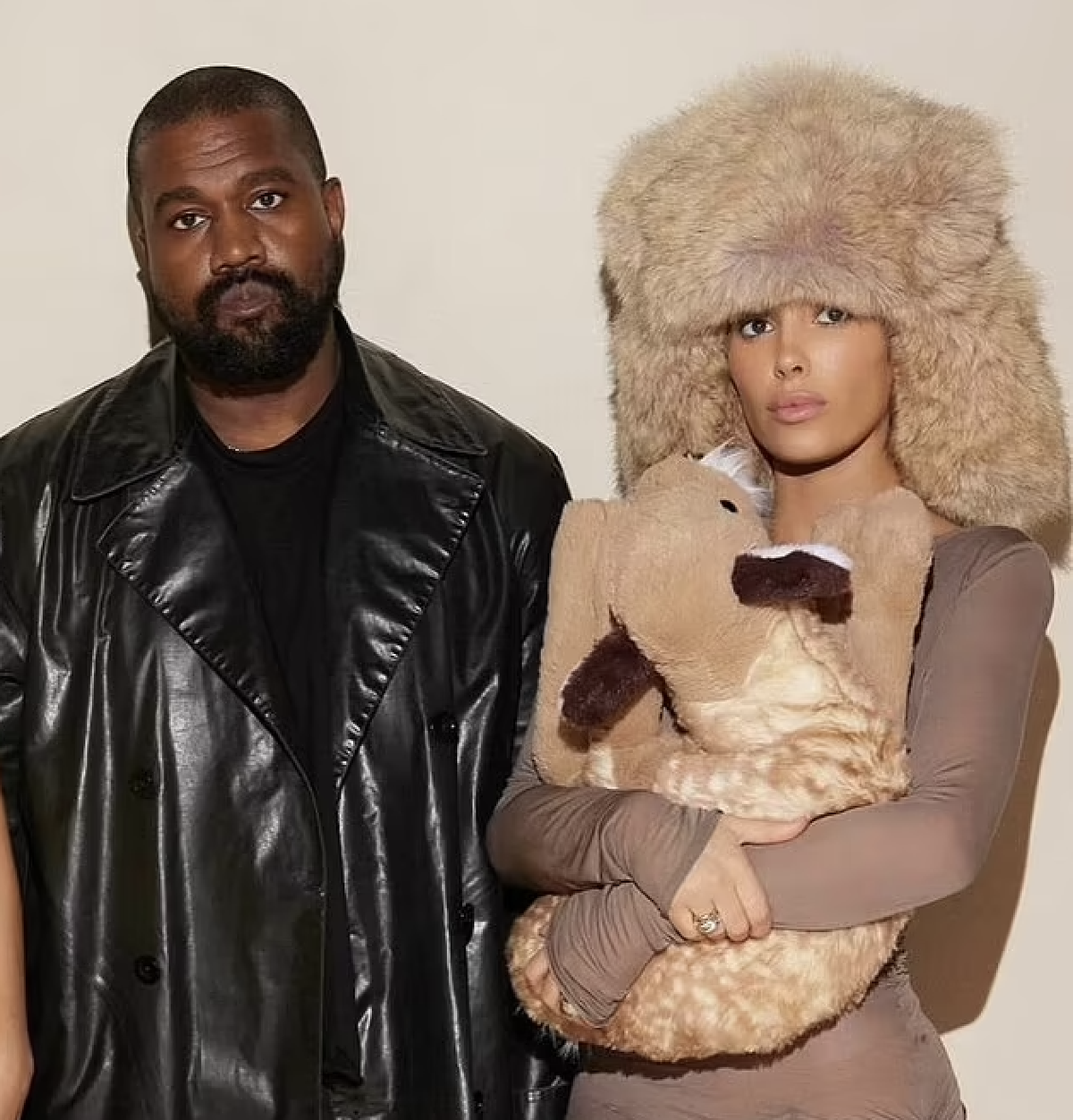 Kanye, Bianca et le léopard présumé, à Dubaï, fin novembre.
