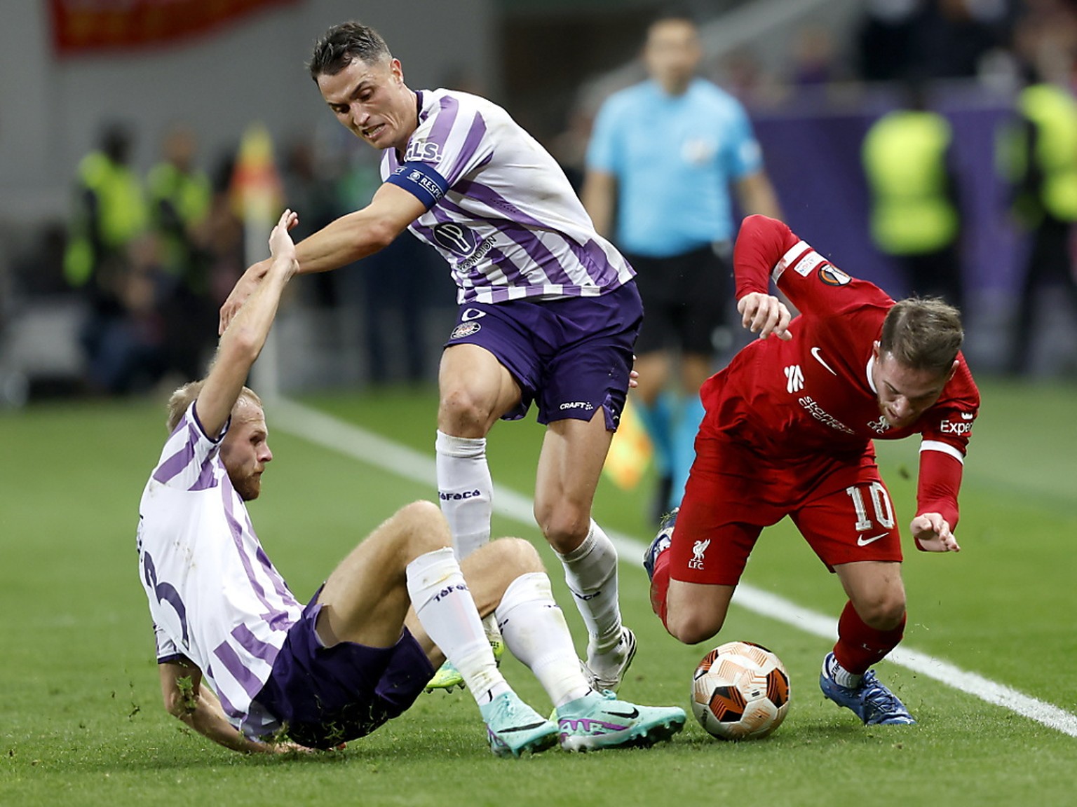 Vincent Sierro (au centre): le capitaine de Toulouse tient la grande forme.