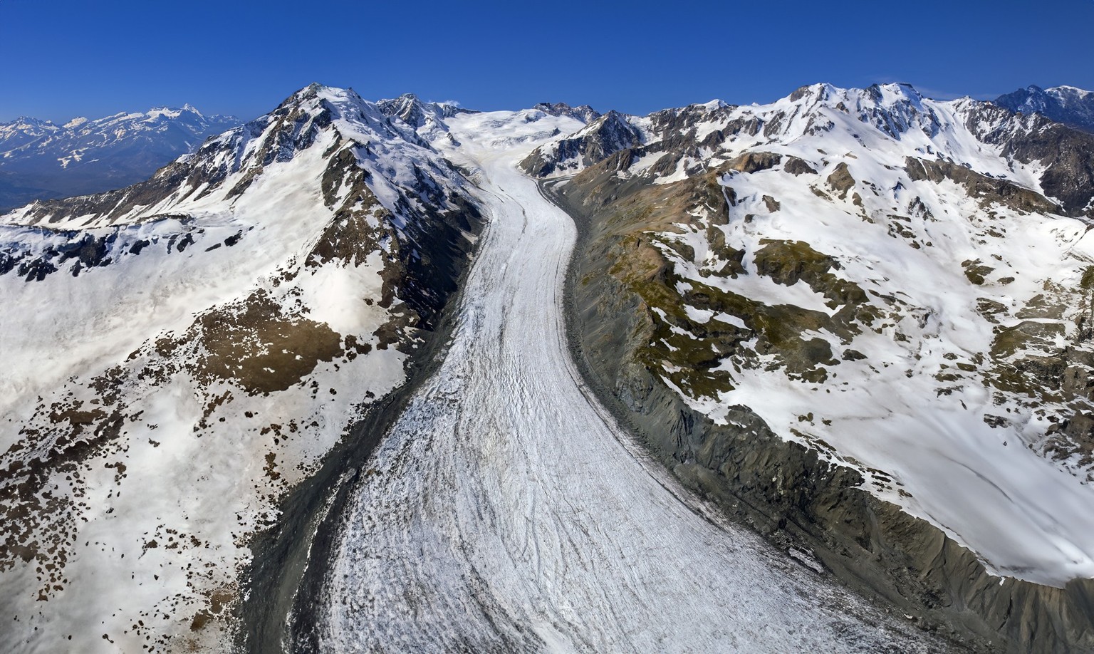 Aerial view of the Tasman Glacier and Mount Cook in the Southern Alps on the south island of New Zealand. Model Released Property Released xkwx aerial view Tasman Glacier Mount Cook Aoraki Southern Al ...