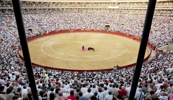 epa01422050 A general view of the bullring as French bullfighter Sebastian Castella performs in the July Festival at Valencia&#039;s bullring in Valencia, eastern Spain, 23 July 2008. EPA/KAI FOERSTER ...