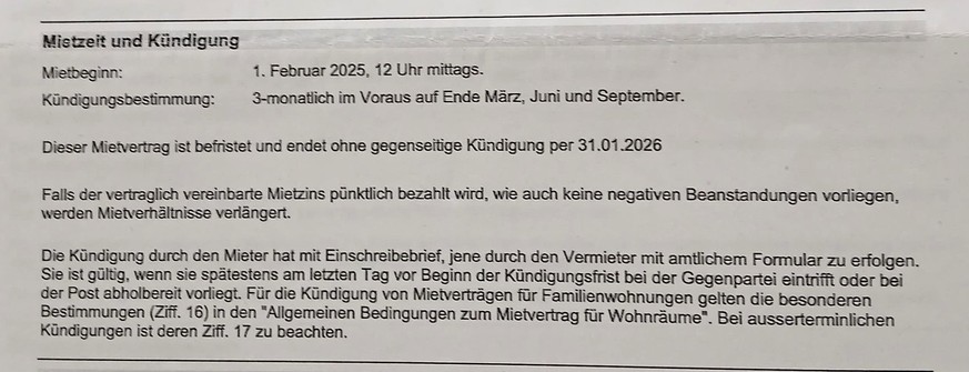 Die Verwaltung dieser Mieterin hat einen missbräuchlichen Mietzins verlangt und mutmasslich auch einen missbräuchlichen befristeten Mietvertrag aufgesetzt. watson hat die Mieterin auf dem Weg begleite ...