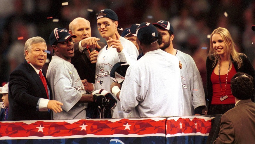 Brady bei den Super-Bowl-Feierlichkeiten im Januar 2002.