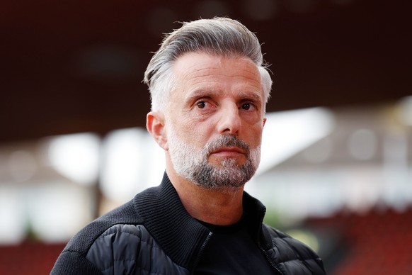 Trainer Tomas Oral (GC) vor dem Fussball Meisterschaftsspiel der Swiss Super League zwischen dem Grasshopper Club Zuerich und dem FC St. Gallen im Letzigrund Stadion, am Donnerstag, 22. Mai 2025 in Zu ...