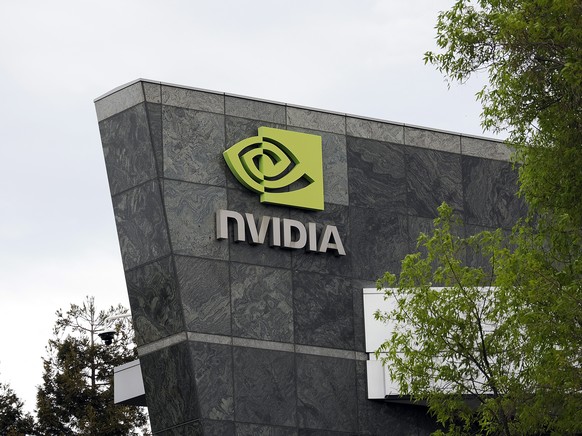 epa12774630 Nvidia building signage is seen outside the Nvidia Corporation headquarters in Santa Clara, California, USA, 24 February 2026. The company is set to release its earnings report at the end  ...