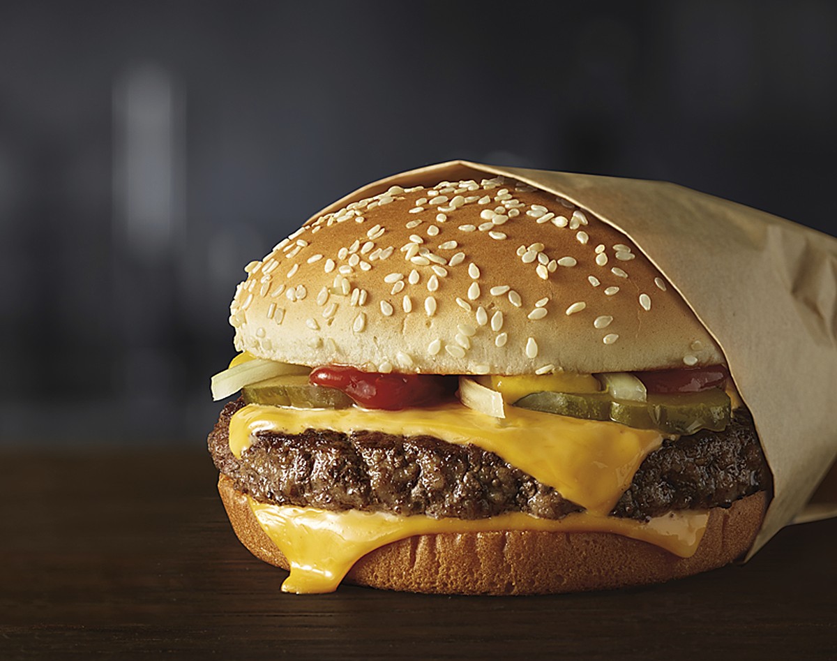 This image provided by McDonald’s Corporation shows a Quarter Pounder burger. McDonald's says it will swap frozen beef patties for fresh ones in its Quarter Pounder burgers by sometime in 2018 at ...