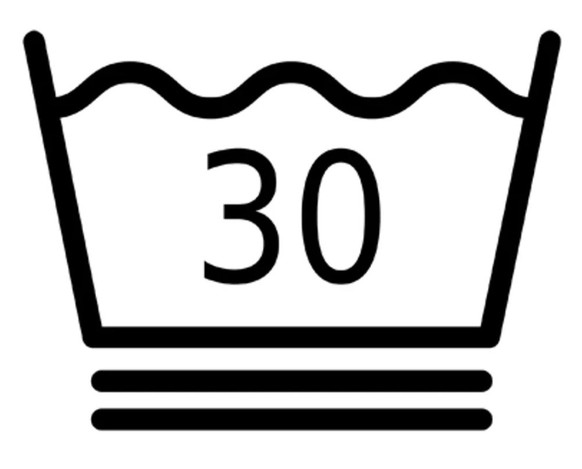 Two bars under the tub mean that you should wash your laundry at the specified temperature, but with a special gentle cycle.  This usually applies to laundry made of delicate fabrics, e.g