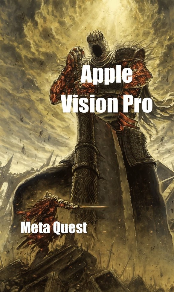 Meme zur Apple Vision Pro.
