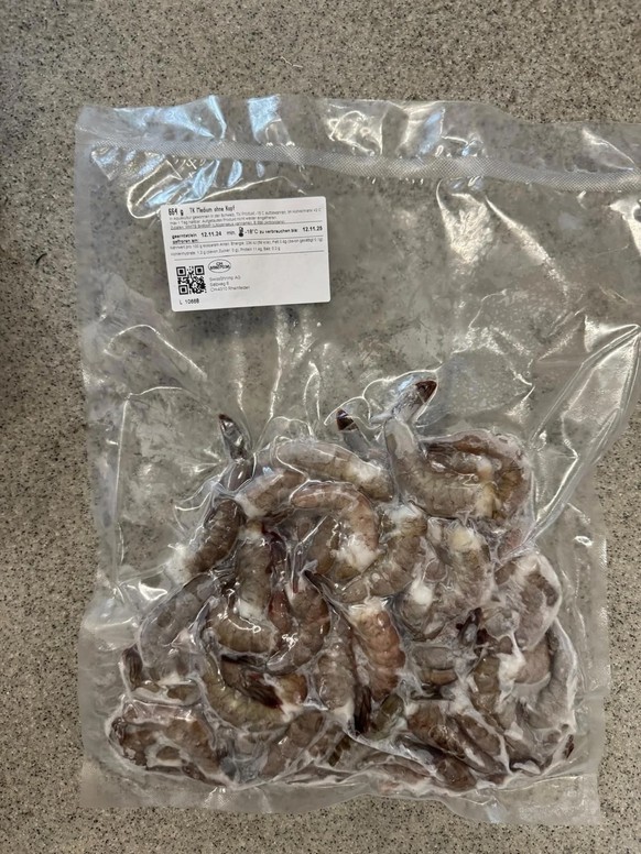 Medium-Verpackung Shrimp ohne Kopf: Die Crevetten gibt es in verschiedenen Einheiten zu kaufen.