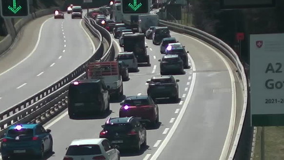 Stau Gotthard 7.4.26