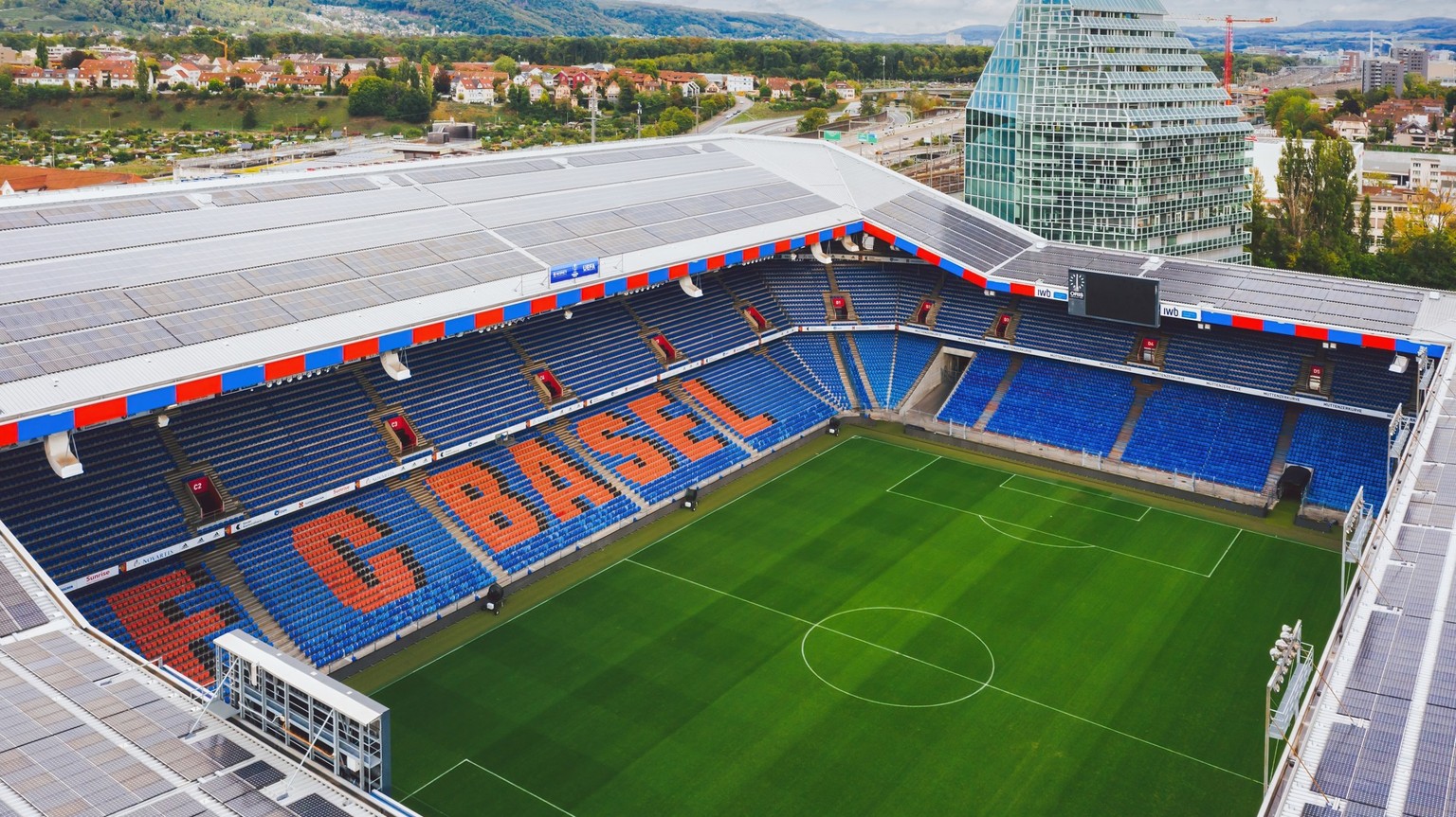 St. Jakob-Park FC Basel von oben Vogelperspektive aussen