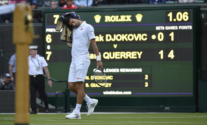 Novak Djokovic: Völlig von der Rolle.