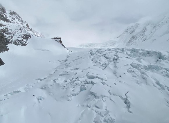 Der Ort des Unglücks oberhalb von Zermatt.