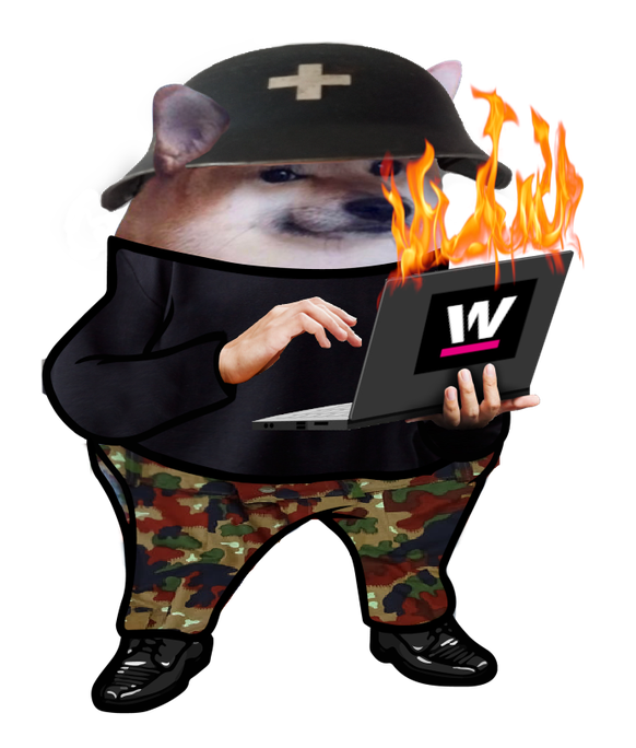 Von der NAFO erstellter Avatar für das Schweizer Newsportal watson.ch.