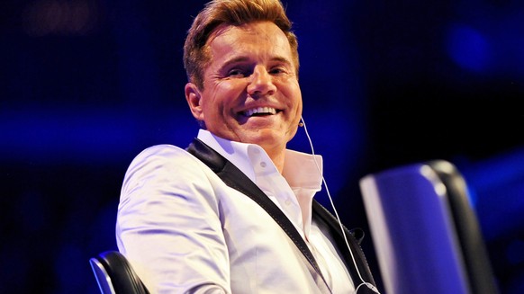 epa04752497 A picture made available on 17 May 2015 of casting show jury chief, German music producer Dieter Bohlen smiling at the final of pop casting show &#039;Deutschland sucht den Superstar&#039; ...