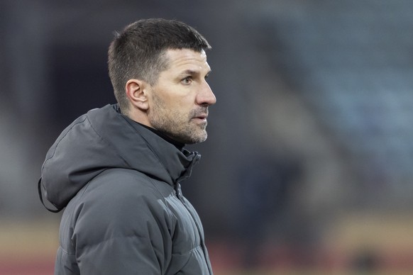 L'entraineur Dalibor Stevanovic (SLO), lors de la rencontre du quart de final de la Coupe de Suisse de football entre FC Stade Lausanne-Ouchy, SLO, et Luzern, FCL, ce mercredi 4 fevrier 2026 Stad ...